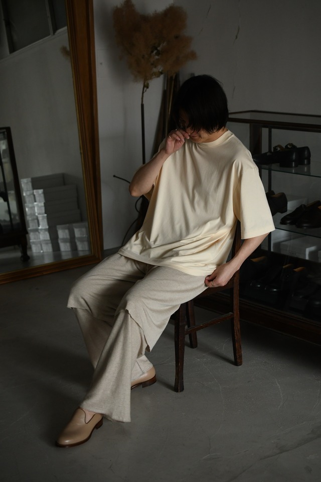 Silk Cotton 20/80 S/S Tee WIDE (Ivory)