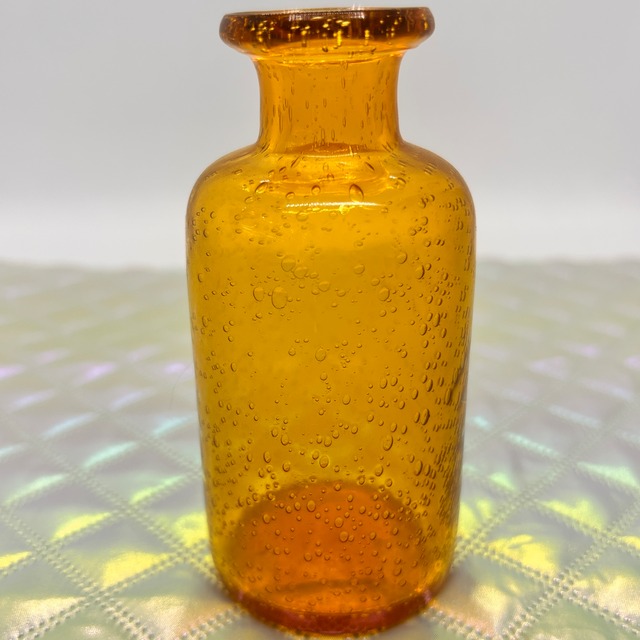 手吹きバブルガラスフラワーベースボトル