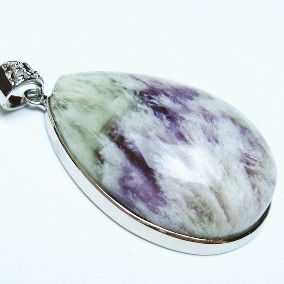 エンジェルフェザー フローライト ペンダント 一点物 112-12006