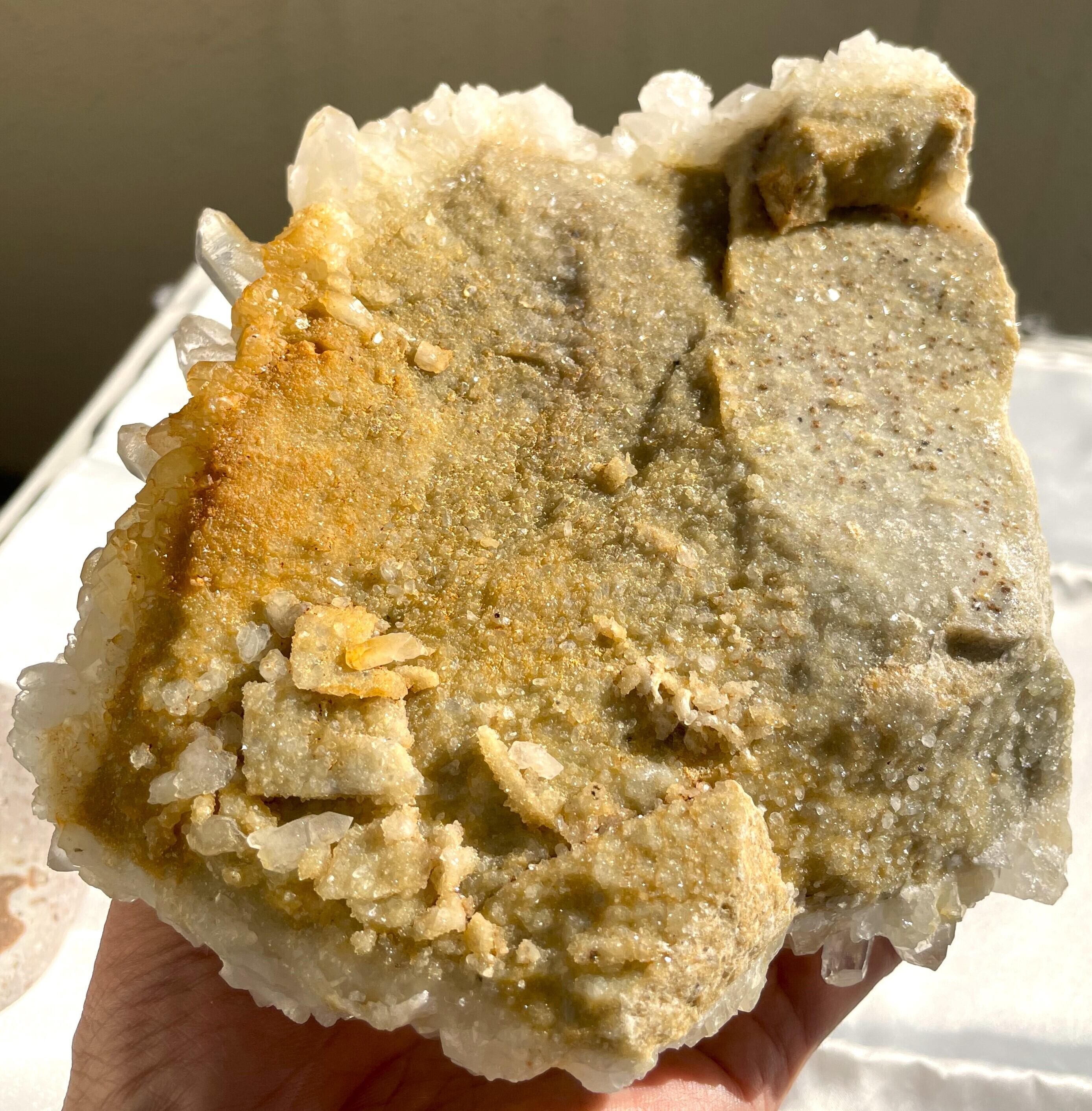 11 希少 水晶 超特大クラスター 天然 イエロー クリスタル 原石 11