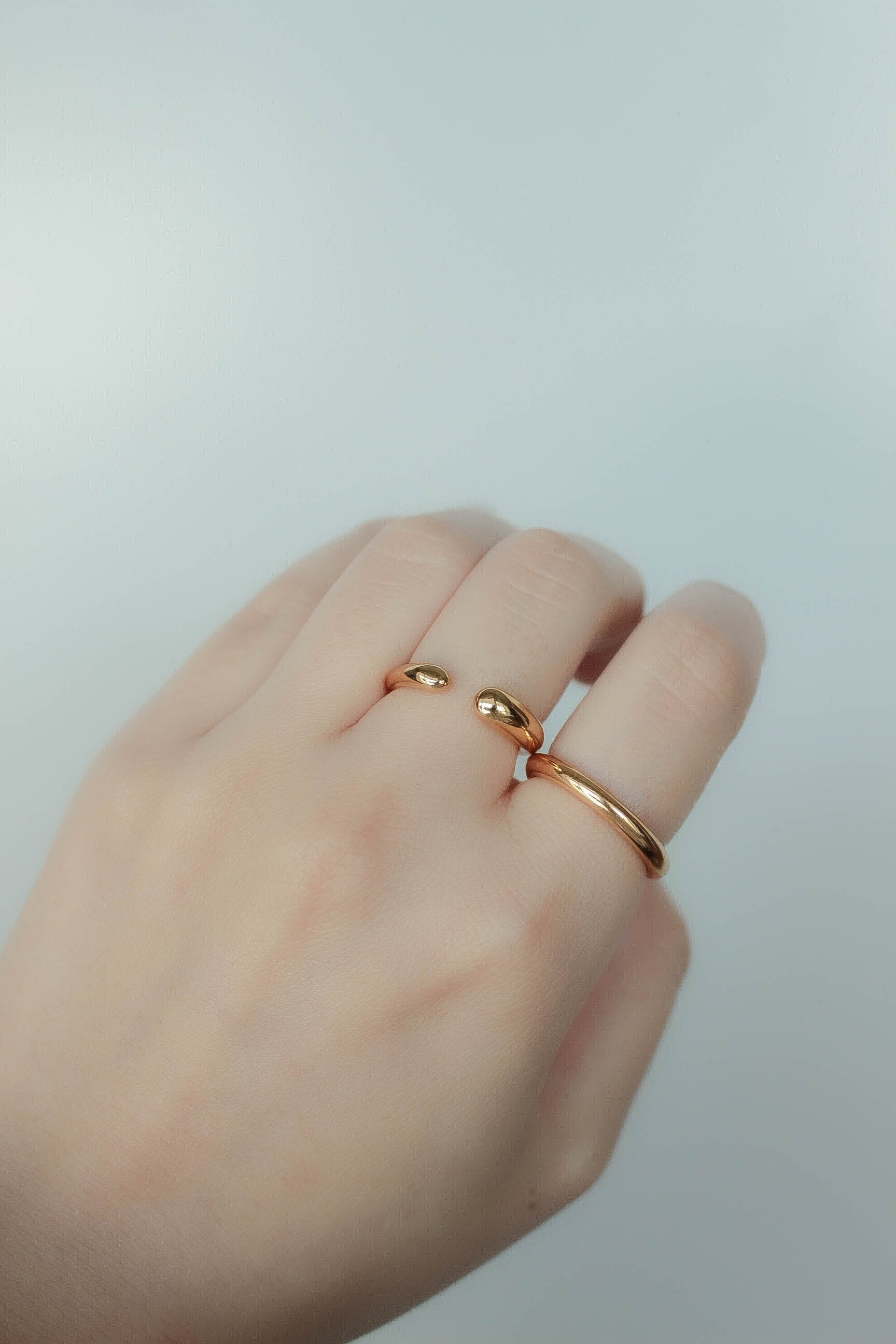 Open Drop Ring | ebine(エビネ)|金属アレルギー対応アクセサリー