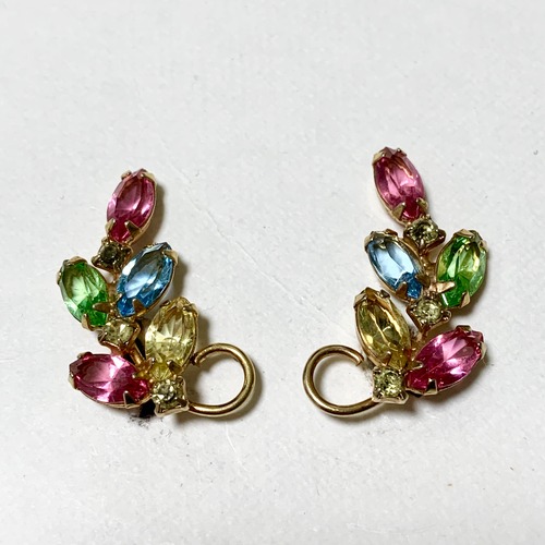 Vintage Multi Color Bijoux Earrings ①