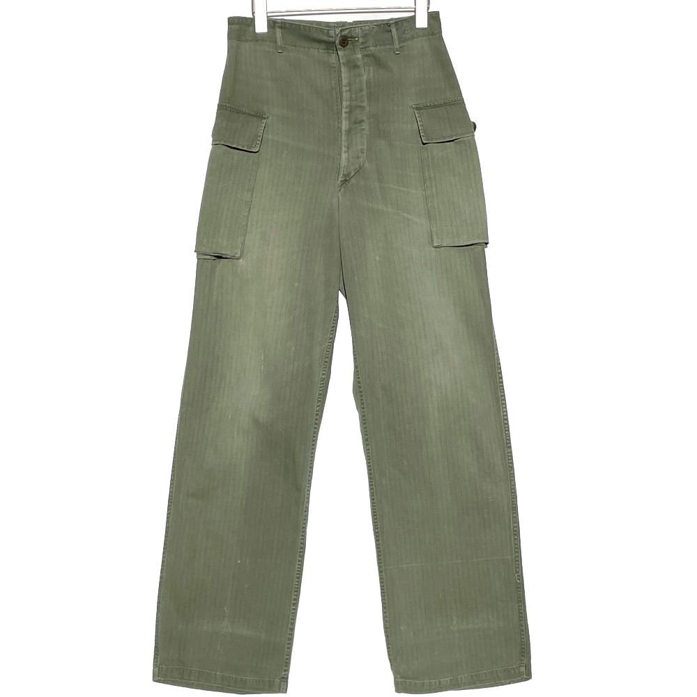 [US.ARMY M-43] Vintage HBT Field Pants [1940s] Vintage Herringbone Twill  Military Pants | beruf powered by BASE