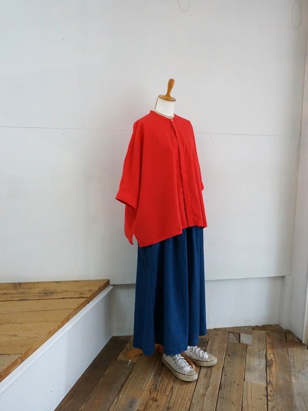 NATURAL LAUNDRY インディゴシャンブレー タックパンツ | Fimpen+Nul