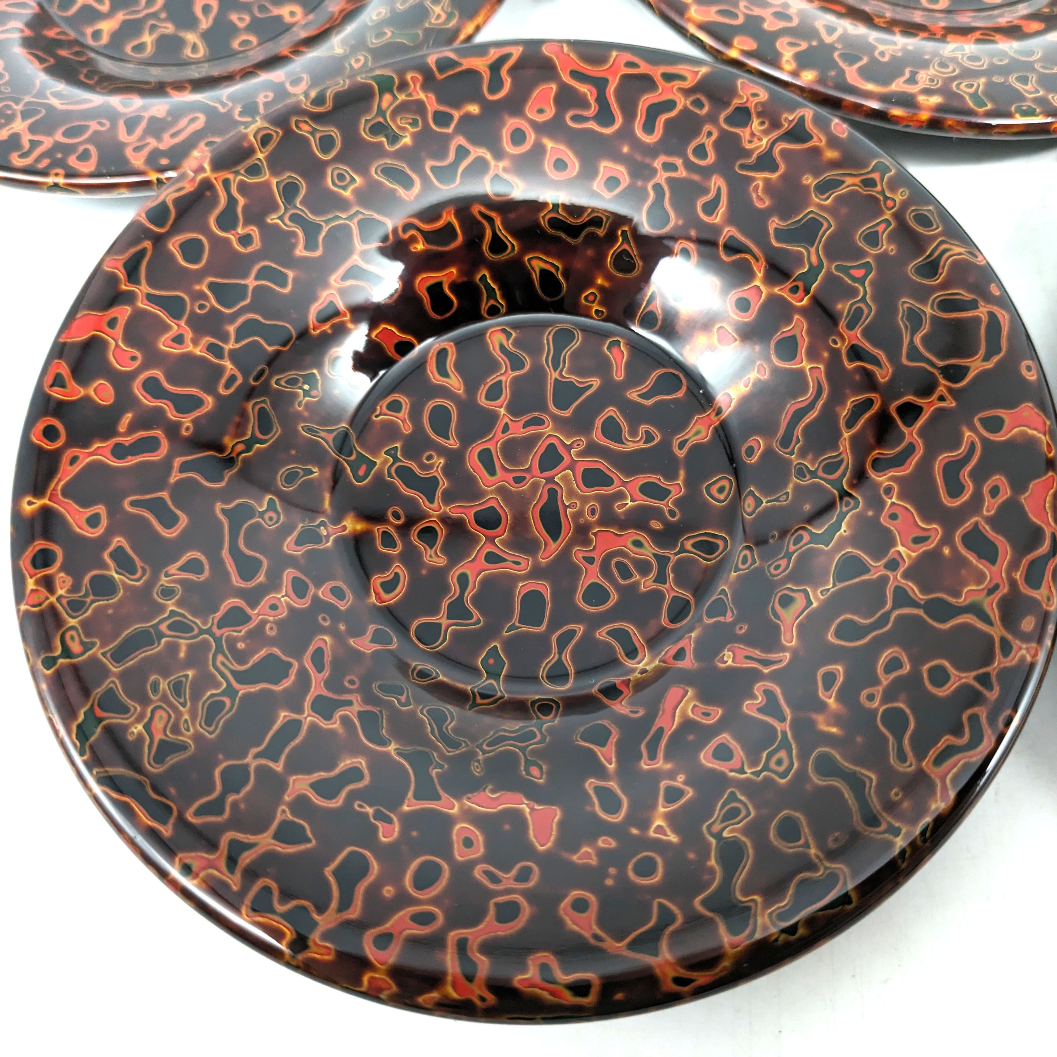 津軽塗（唐塗）バカ塗り・茶托・5客揃・No.230907-17・梱包サイズ60