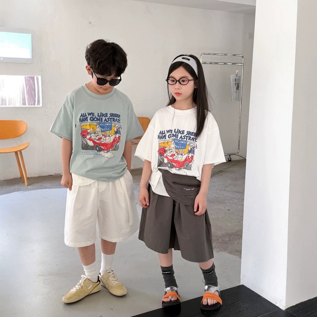 【KID】ゴーイングラムズプリント半袖Tシャツ - 4
