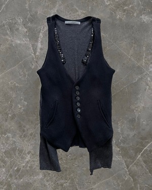 "FranCisT_MOR. K.S." spangles design button vest