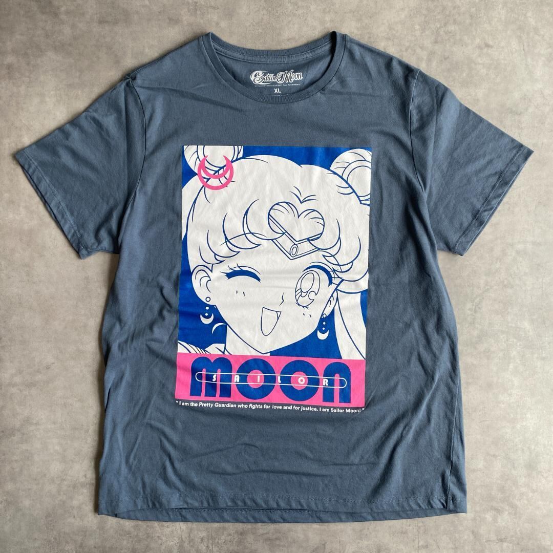 セーラームーン プリントTシャツ アニメT マンガ 青 うさぎ XL 10801 
