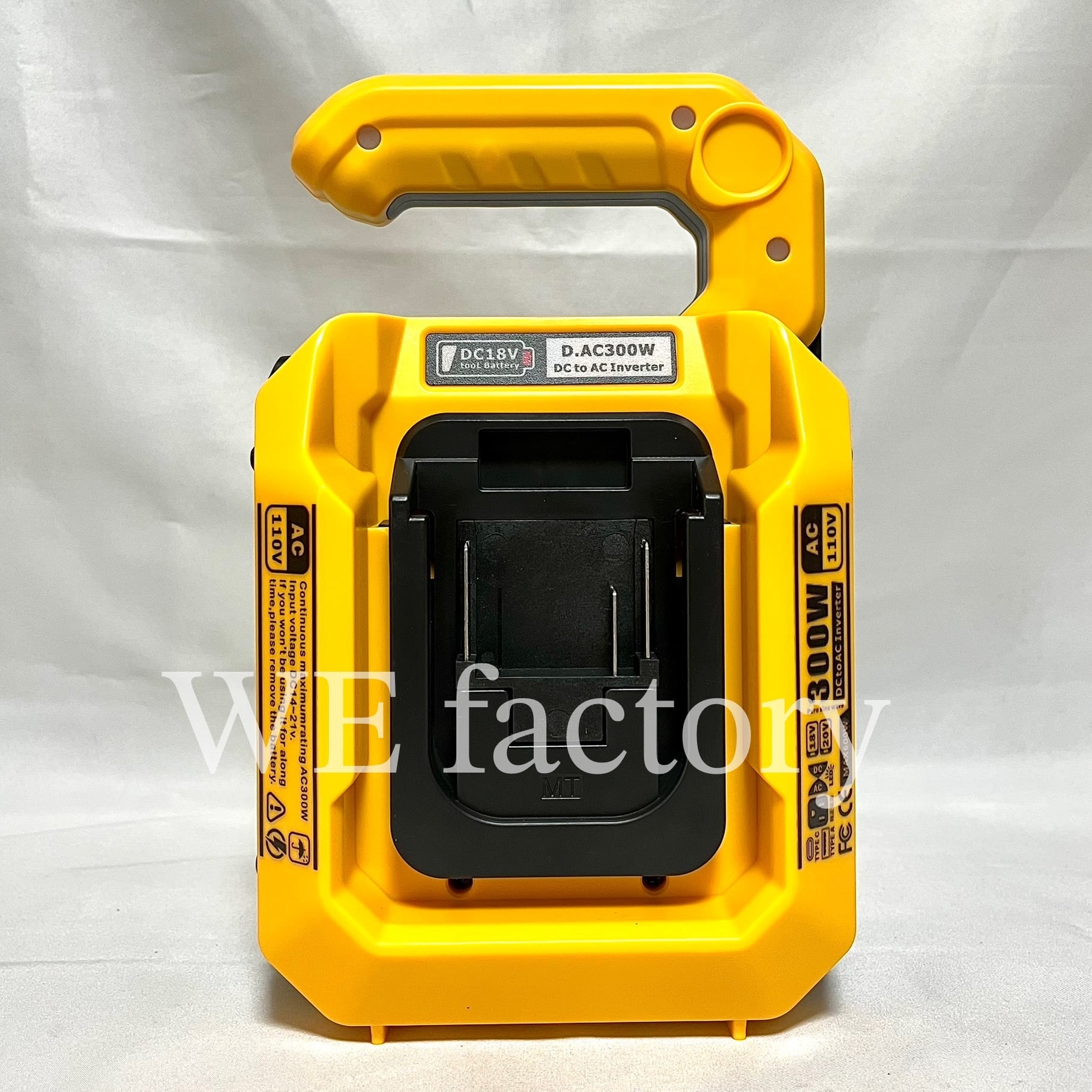WE factory 純正弦波インバーター 18Vマキタバッテリー対応 災害緊急