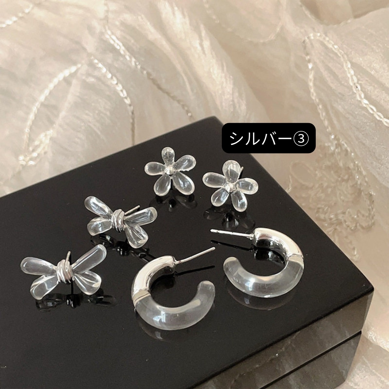 Clear Drop Earrings T0743