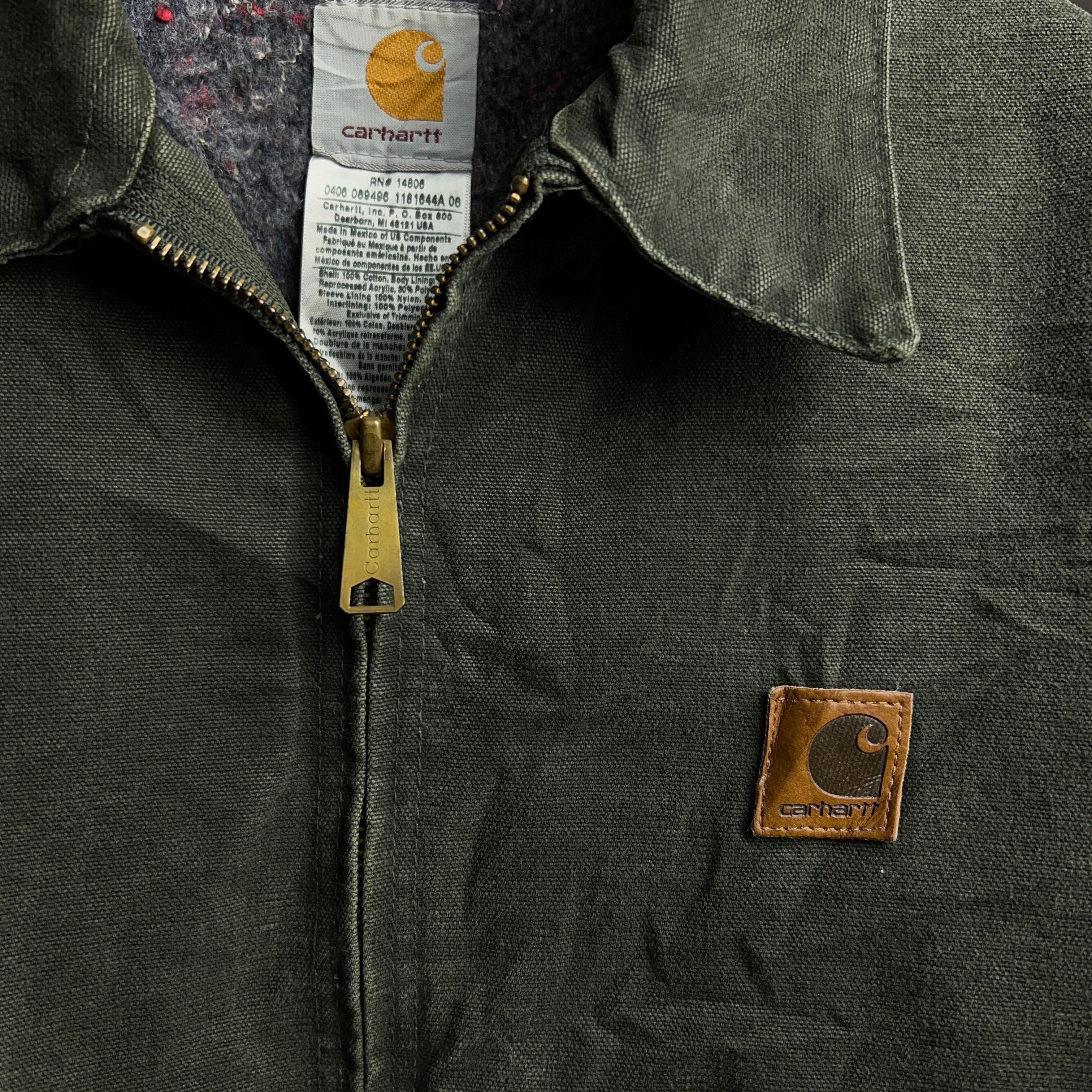 90s vintage carhartt デトロイトジャケット　モスグリーン