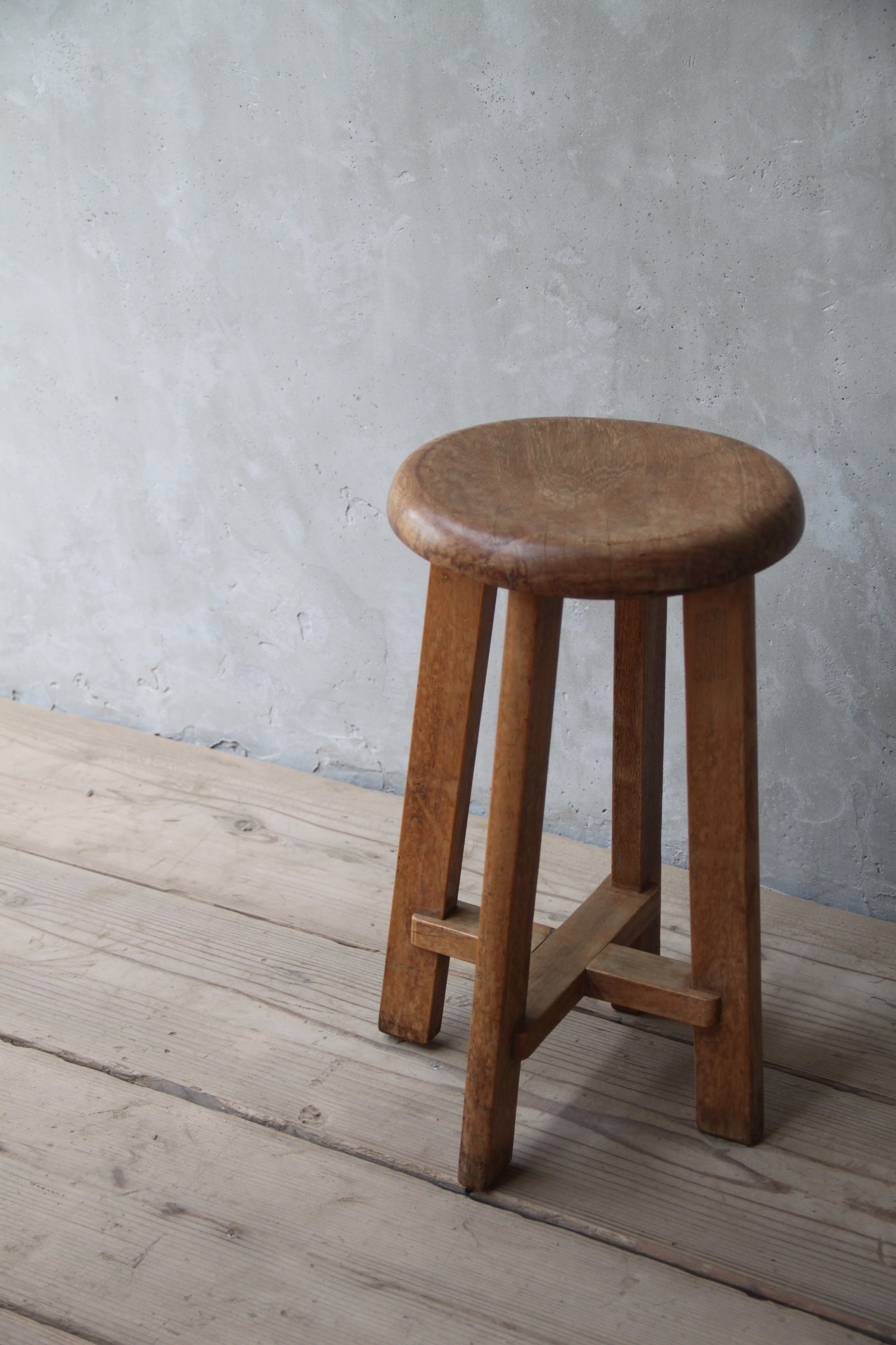 送料無料】スツール 古家具/古道具/アンティーク/椅子/スツール/丸イス