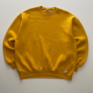 -USED- USA製 RUSSELL CREWNECK SWEAT -SUNFLOWER GOLD - [XL]