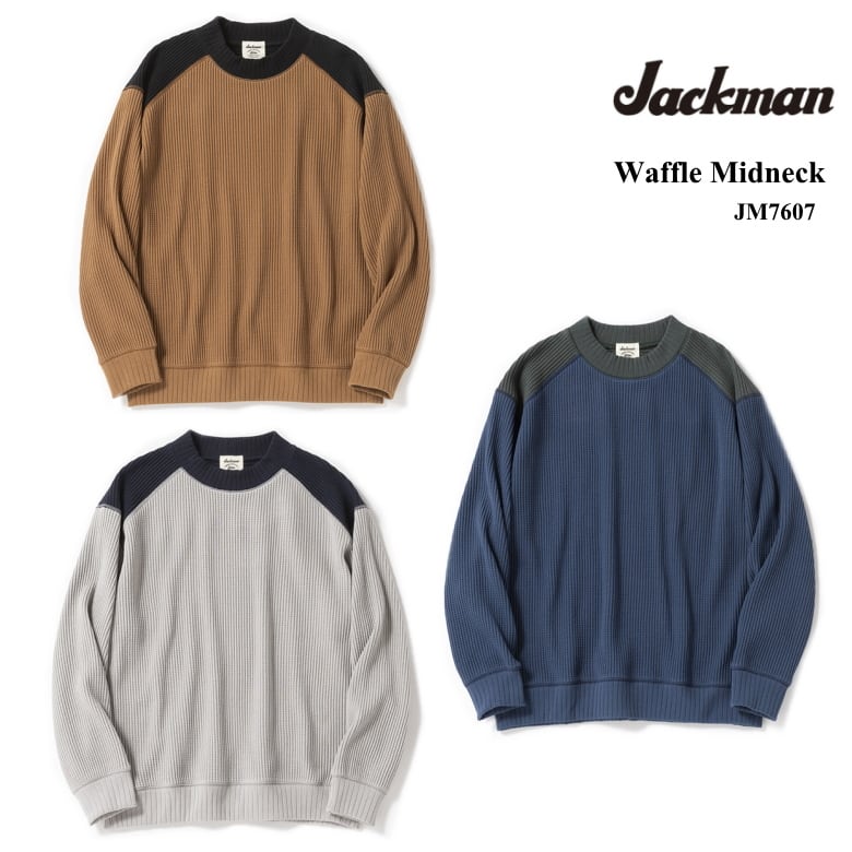 Waffle Midneck ワッフルミッドネック JM7607 Made in Japan 490