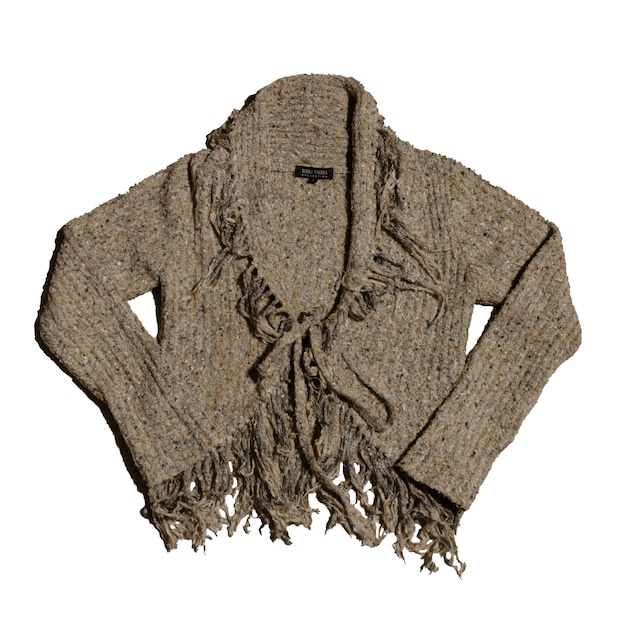 ShortLength FringeKnitCardigan
