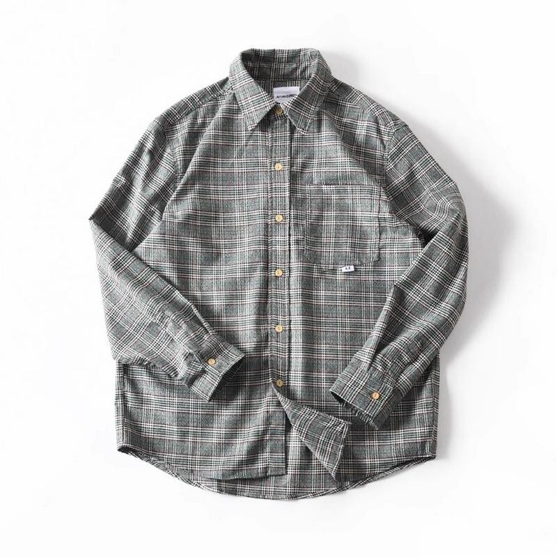 Minimal Check Pattern Shirt A0006
