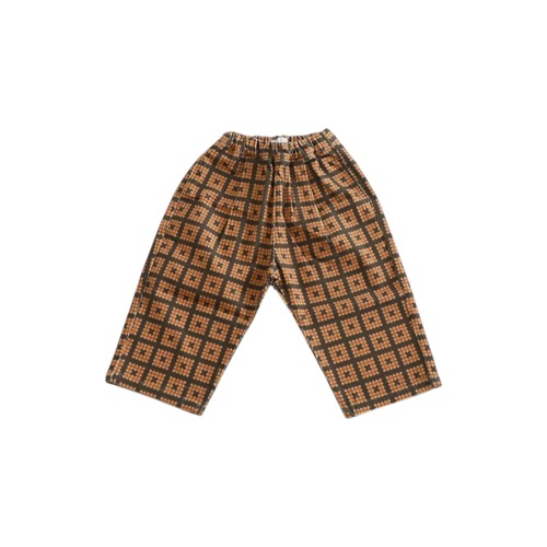 & pal / retro pattern corduroy pants / mustard / 80-120cm