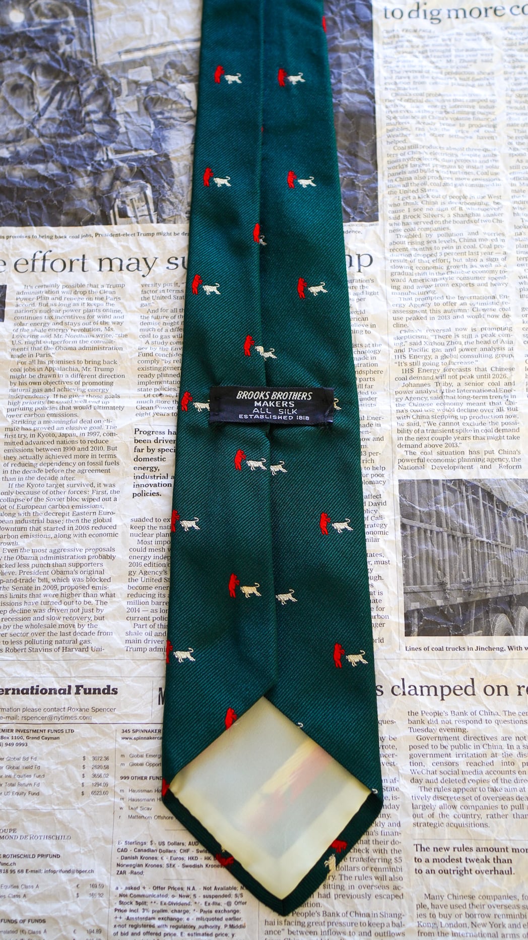 1960s】BROOKS BROTHERS ブルックスブラザーズ 雄牛 & 熊柄 ネクタイ