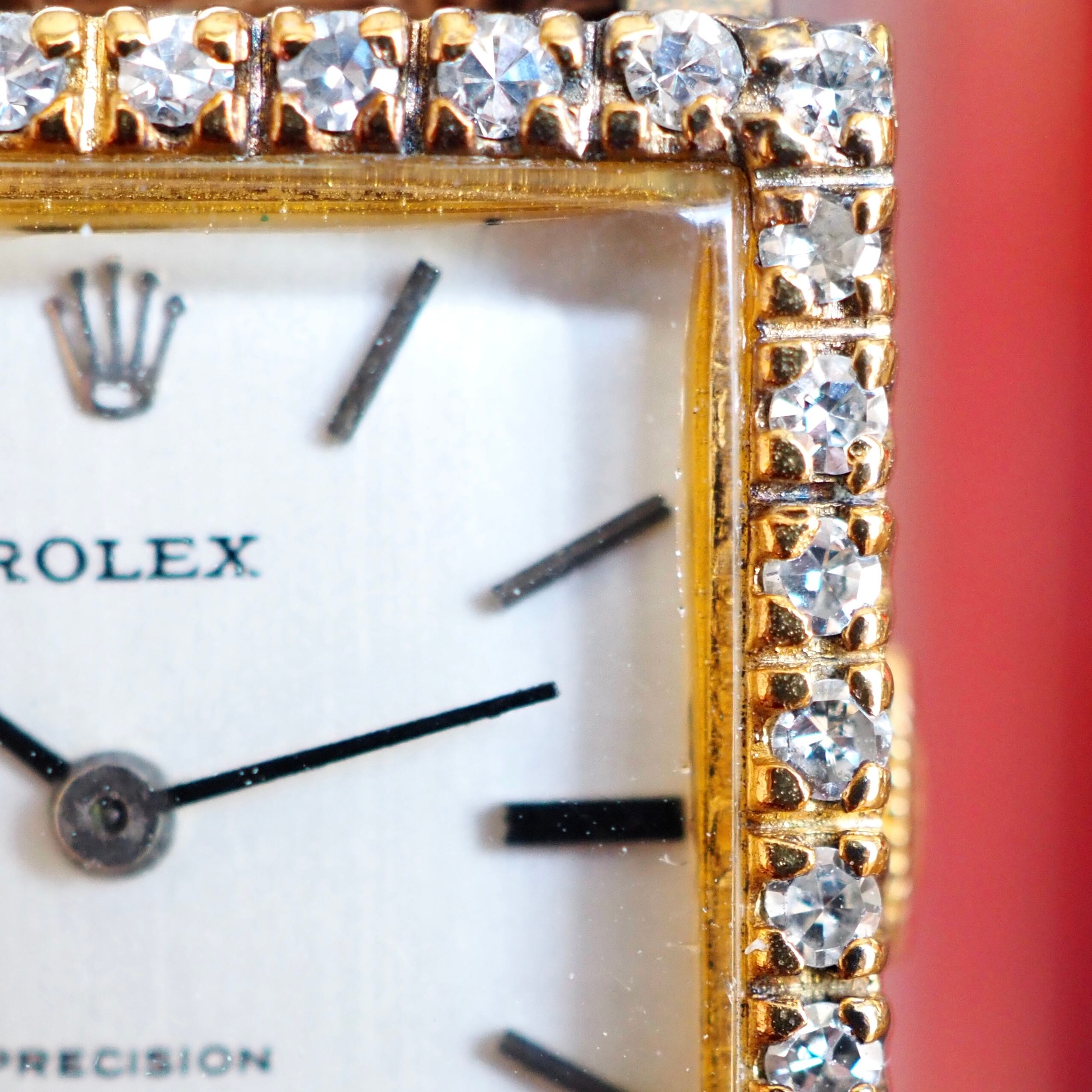 ROLEX ロレックス ダイヤベゼル ゴールドスクエア ジュエリーウォッチ