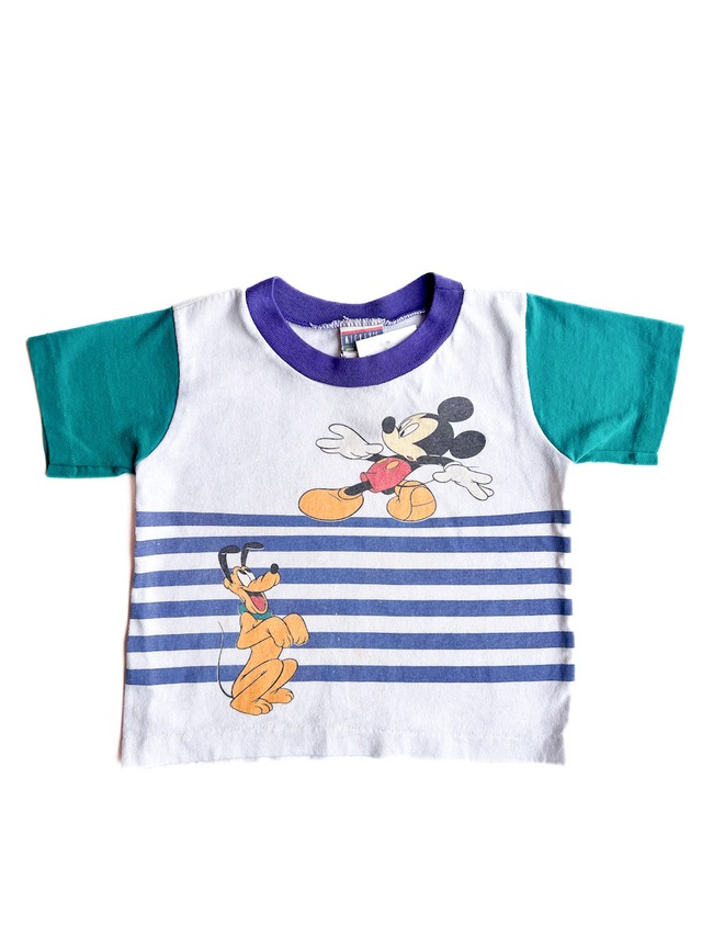 【100cm】VINTAGE 90's ミッキー Tシャツ【10366】※