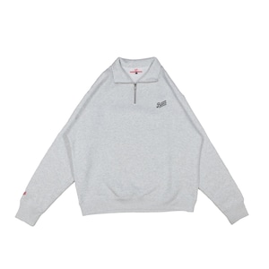 LOGO LOOSE FIT HALFZIP SWEAT SHIRT [ASH]