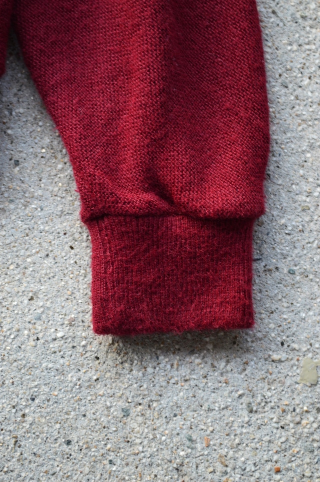 KINGS ROAD by Sears 1970's ORLON ACRYLIC Vintage Knit Cardigan Burgundy キングスロード シアーズ 70s オーロンアクリル カーディガン