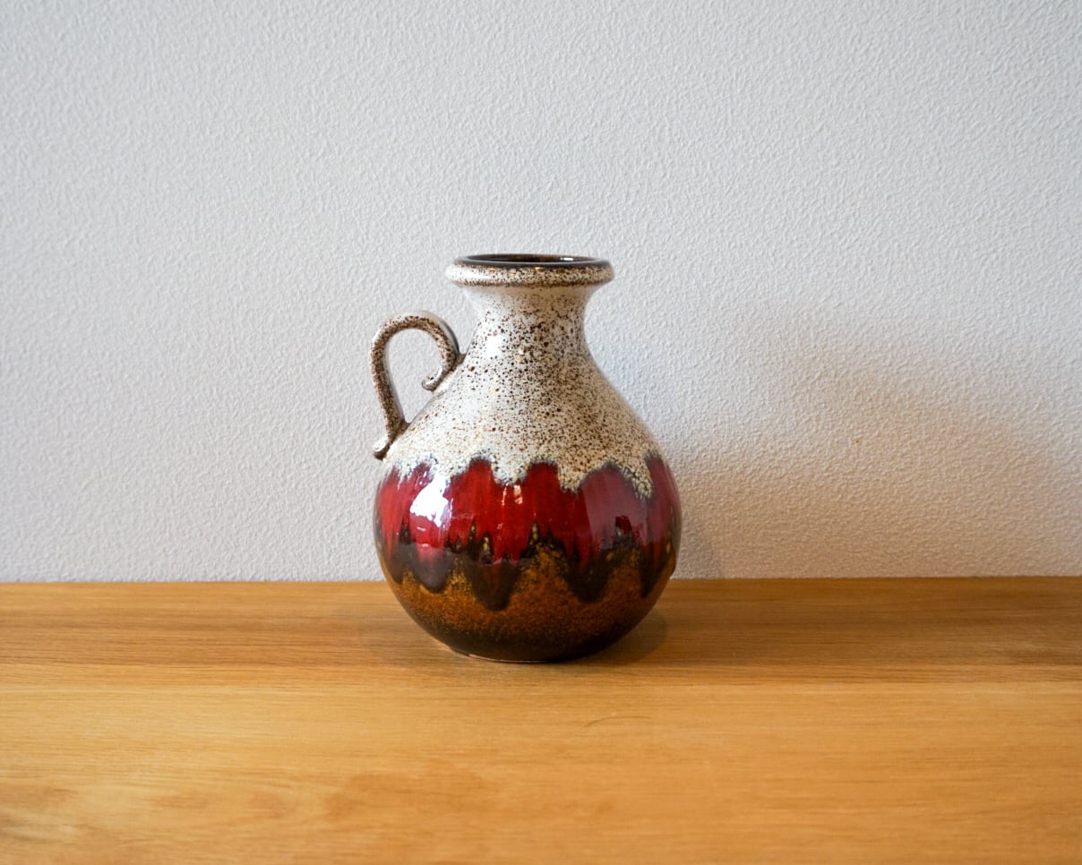 ドイツ　Fat lava Scheurich Lora 495-16花瓶 Scheurich / 495 / 16 / Lora | Vase's Base - Fat Lava and Antique