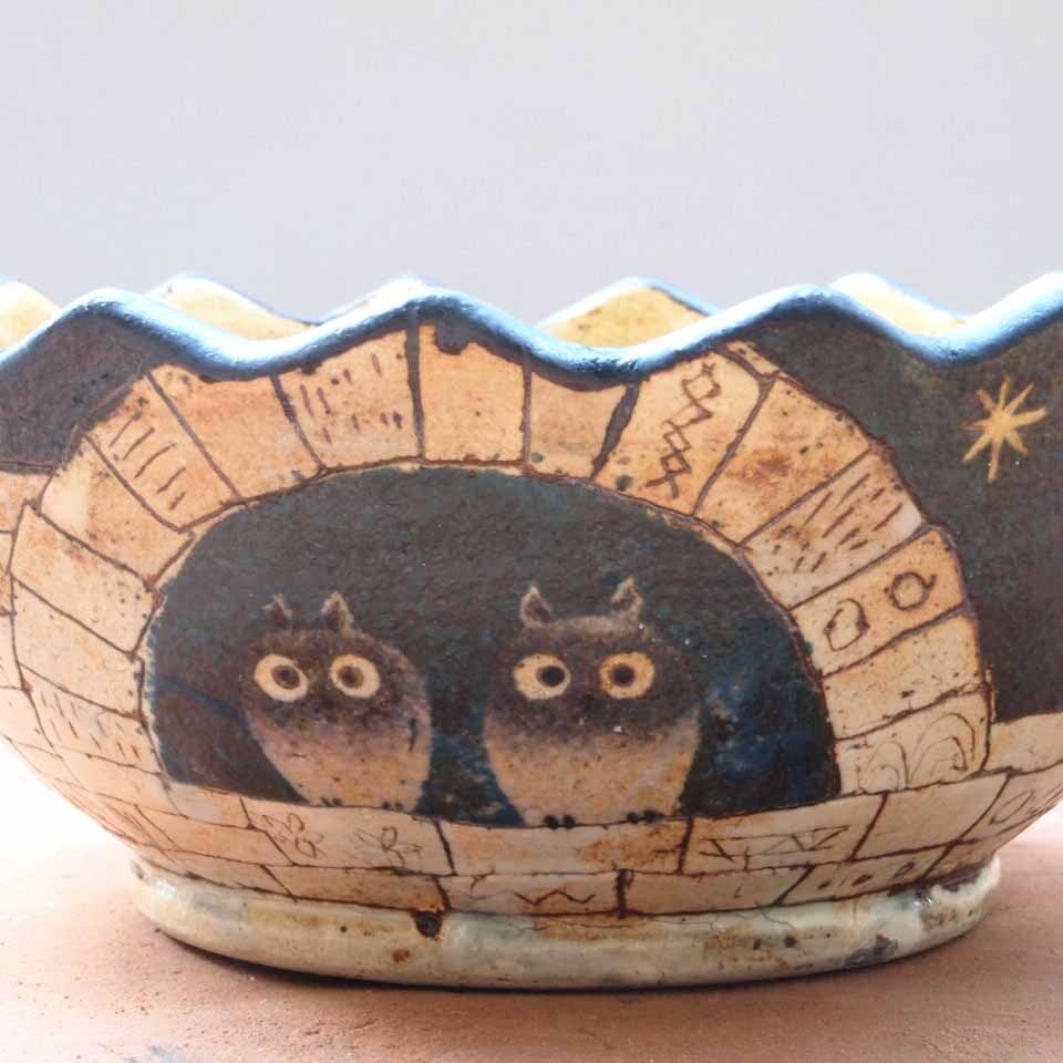 矢合直彦 ボウル　入手困難　レア 14 矢合直彦（陶）ギザギザ鉢 | Galeria Mamica shop