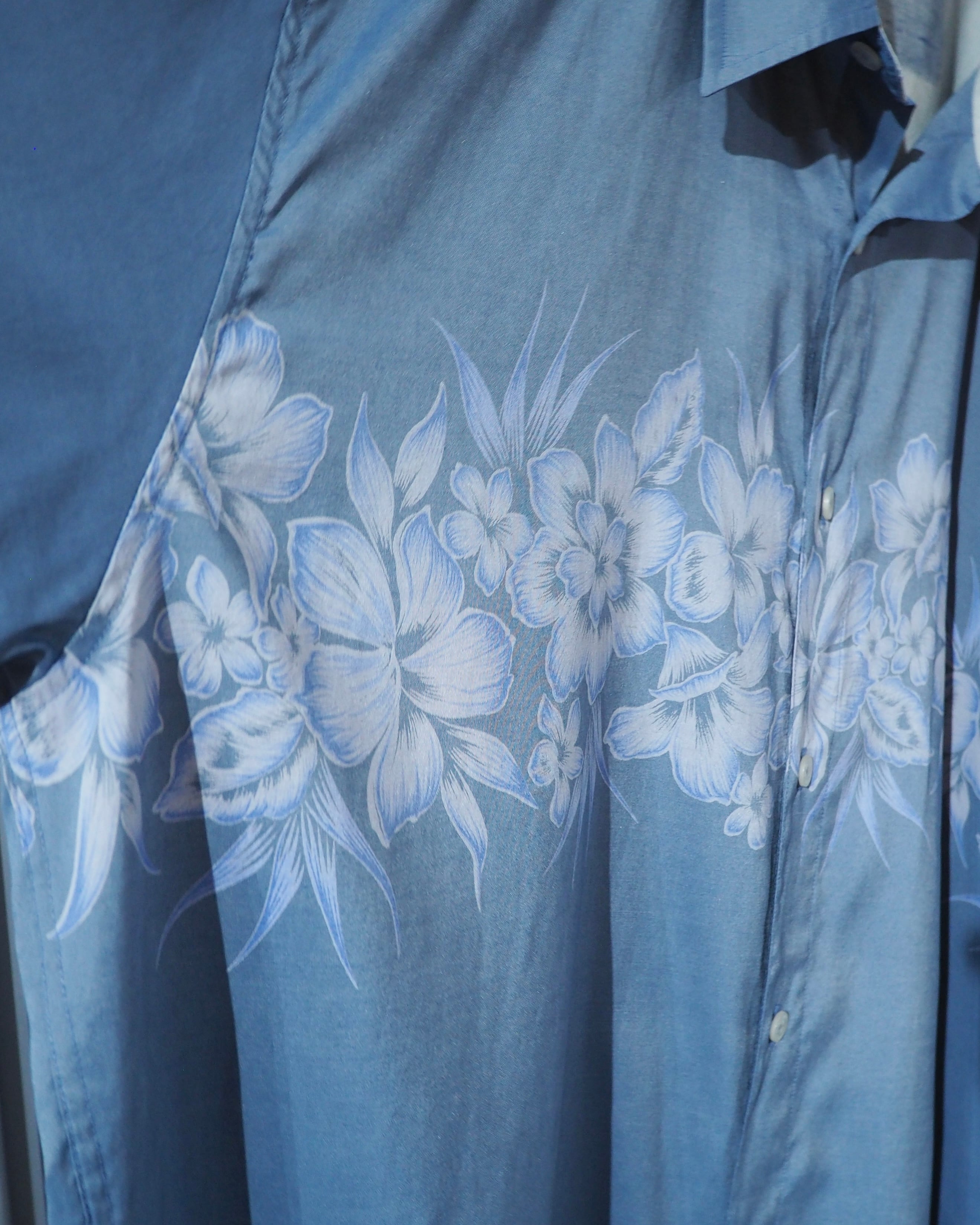 2000s " BILLABONG " Cold tone Flower All over pattern SS shirt