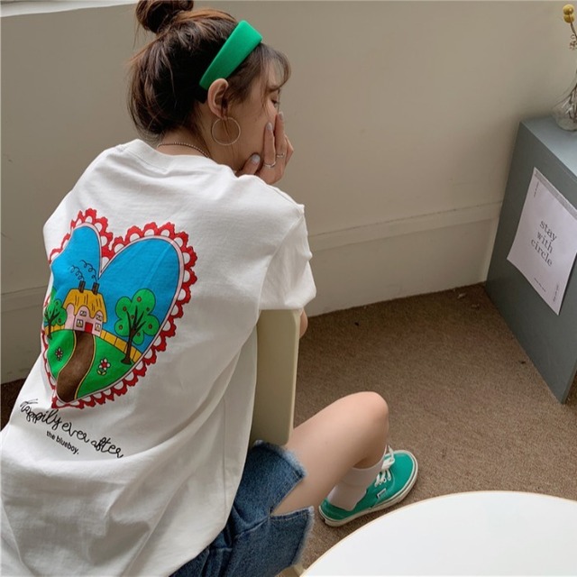 ホワイトTシャツ サマールーズトップス 夏物 モンロー97938518668