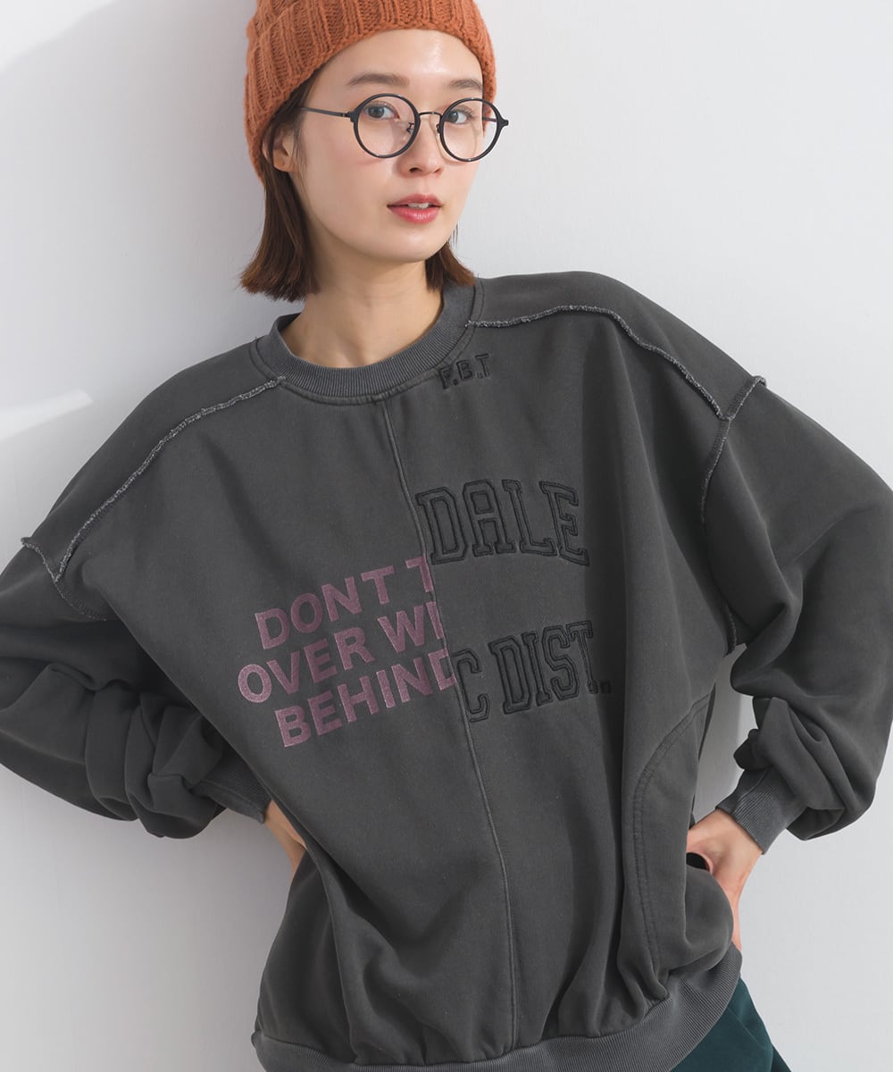 K54014 CT裏毛ピグメントリメイク風プルオーバー / CT Fleece Pigment