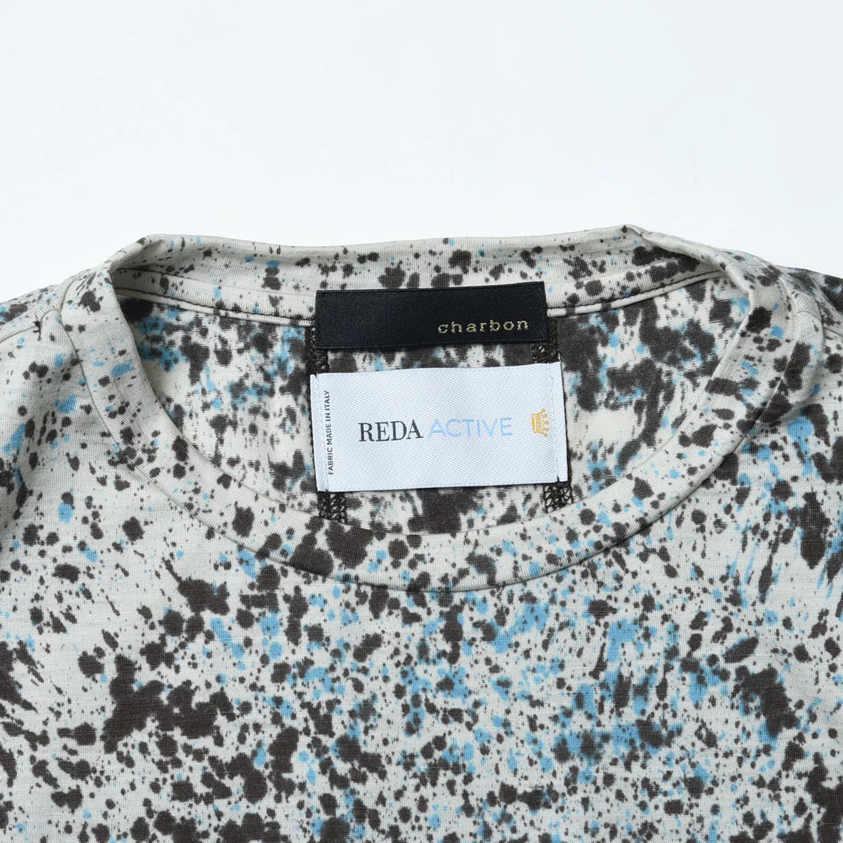 charbon / REDA WOOL SPLASH DYE SLEEVELESS T-SHIRTS（OFF×BRW） | 道