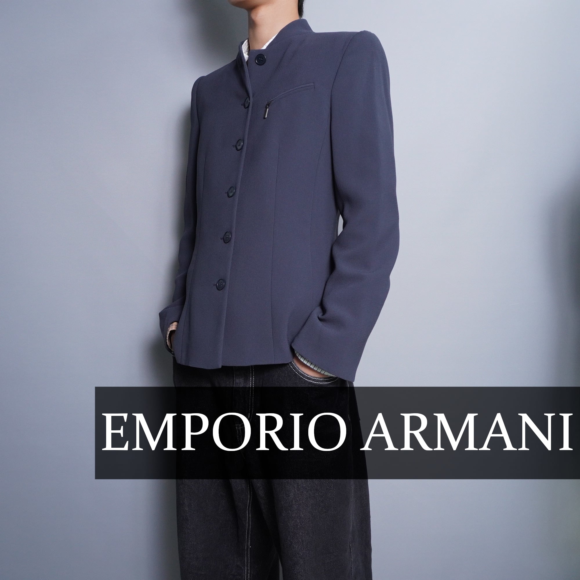EMPORIO ARMANI】マオカラージャケット | ブランド古着屋 Jesus EMPORIO ARMANI】マオカラージャケット | ブランド古着屋 Jesus