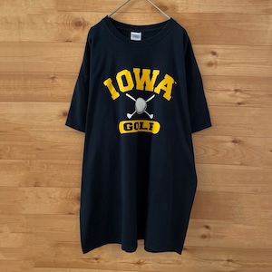 【GILDAN】カレッジ アイオワ大学 IOWA アーチロゴ Tシャツ ゴルフ GOLF ロゴ XL ビッグサイズ US古着