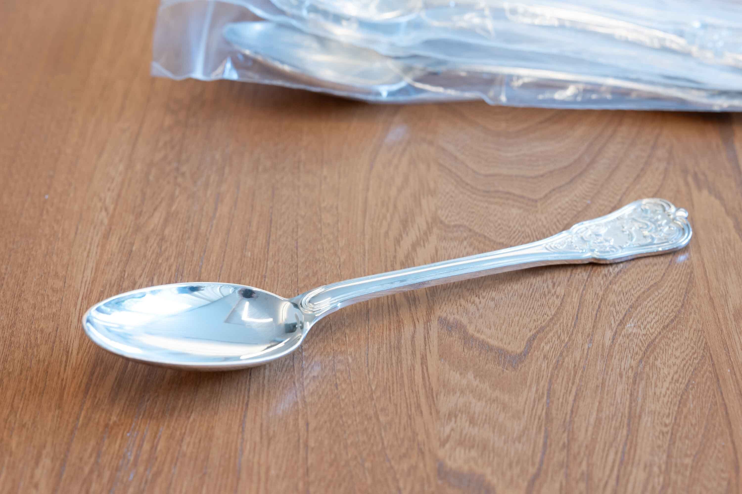 ジョージジェンセン 全長18.5センチ 大きめのスプーン 銀プレート(E.P.N.S)