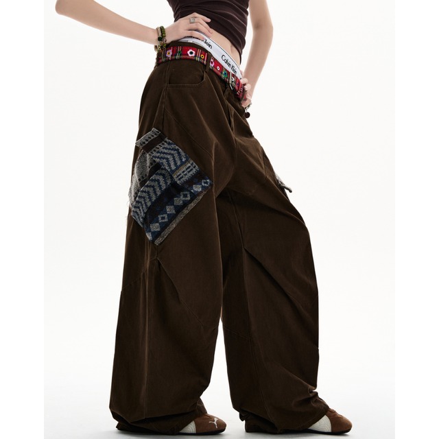 ethnic pocket design pants　エスニックポケットデザインパンツ　J1307