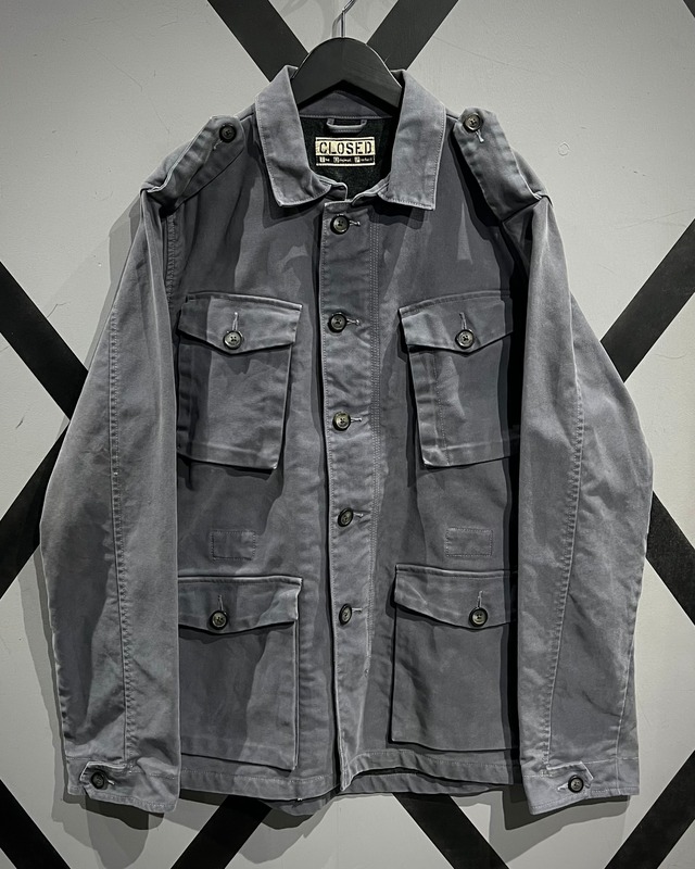 【X VINTAGE】“CLOSED” Vintage Military Motif Jacket