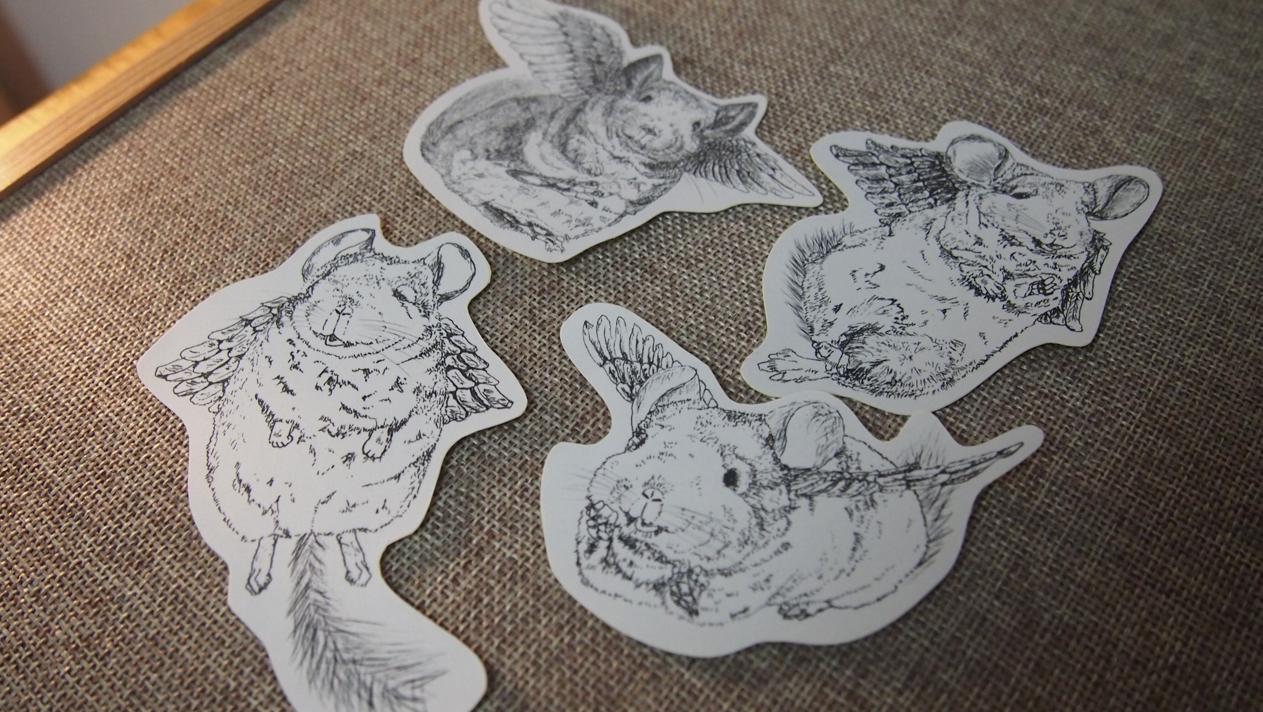 チンチラ天使ちゃん シール５枚セット