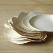 WASARA 丸皿(中)6枚入 | Square M (6pc) φ16.5cm | DM-005