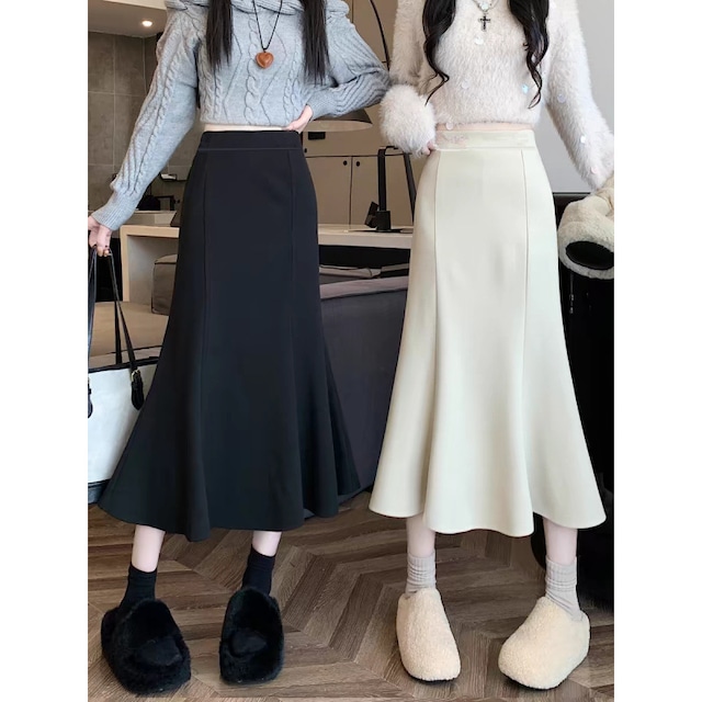 150cm〜　スリムフィットハイウエストマーメイドスカート