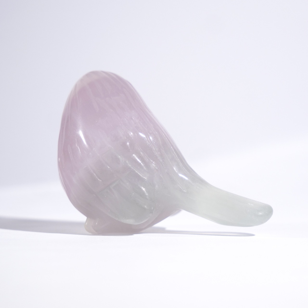 イットリウム フローライト / 小鳥 彫刻