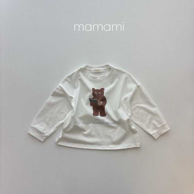 【取寄】mamami|book bear tee|ブックベアTシャツ|XS-JL|kids&jr|26 autumn