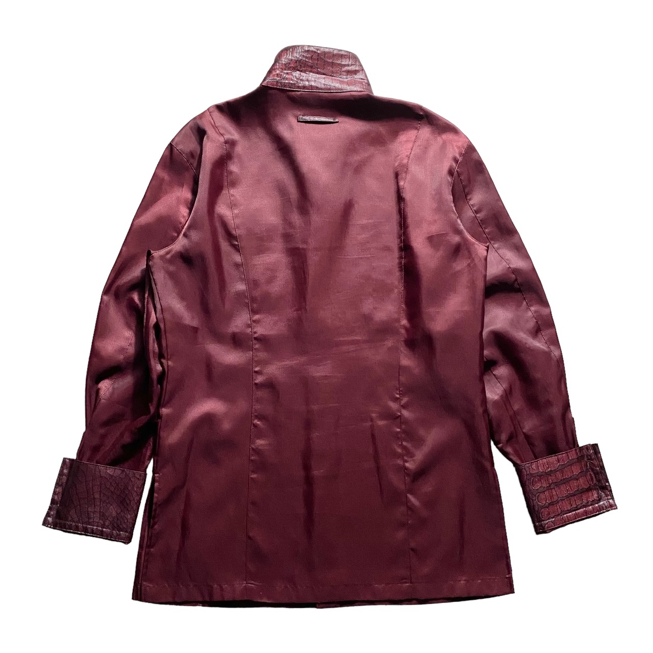 JEAN PAUL GAULTIER HOMME crocodile embossed switching shirt