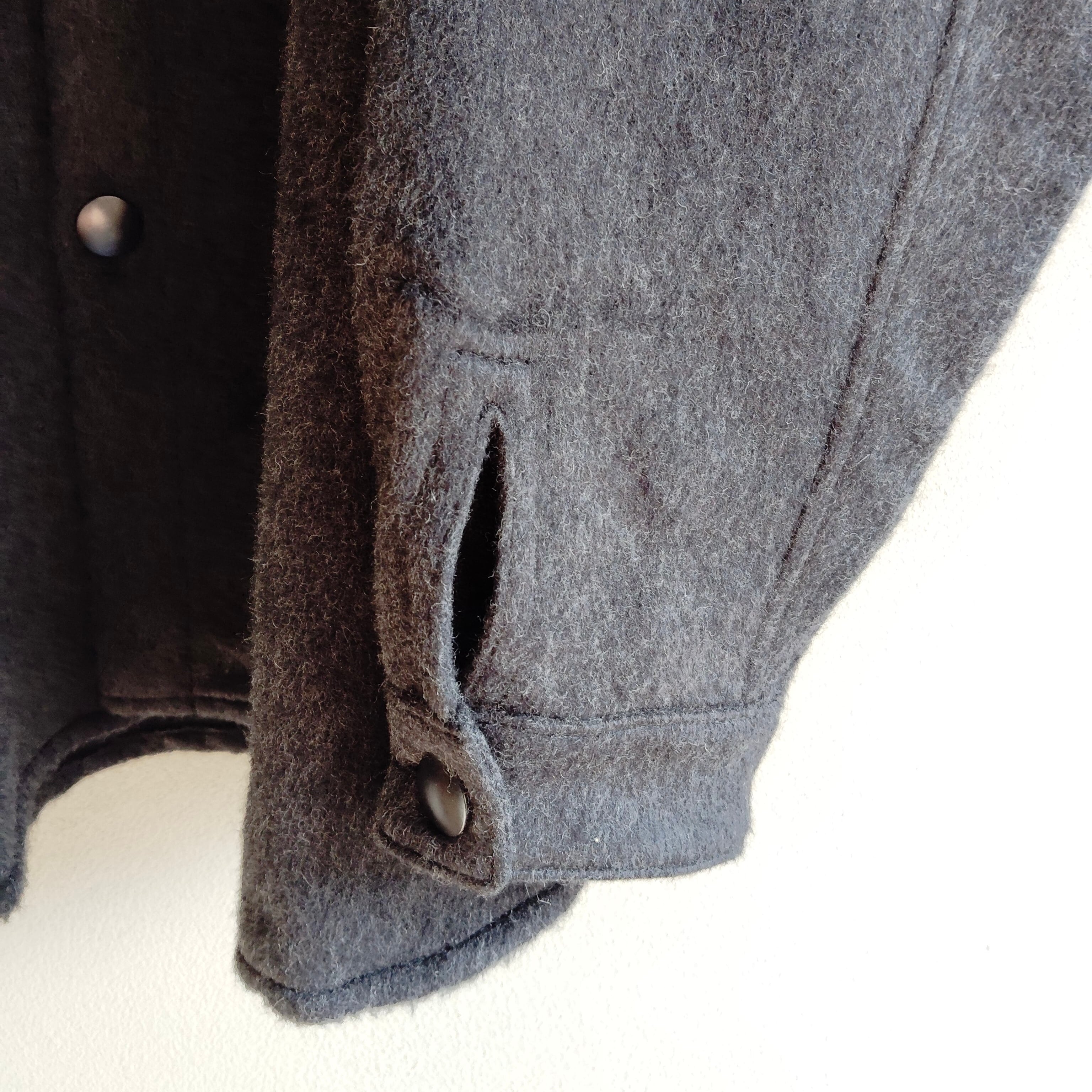 MITTAN SH-108 ウールシルクキャメルシャツ 濃灰 | Routes*Roots