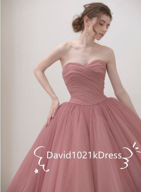 こしあんの粉カラードレス オフショルダーの2WAYドレス | David1021k Dress 