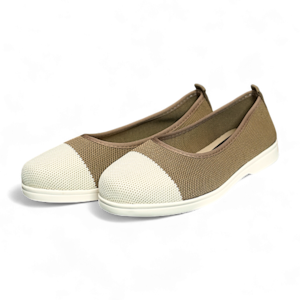 ニットバイカラーシューズ モカ knit bi-color shoes Mocha 254-S-6
