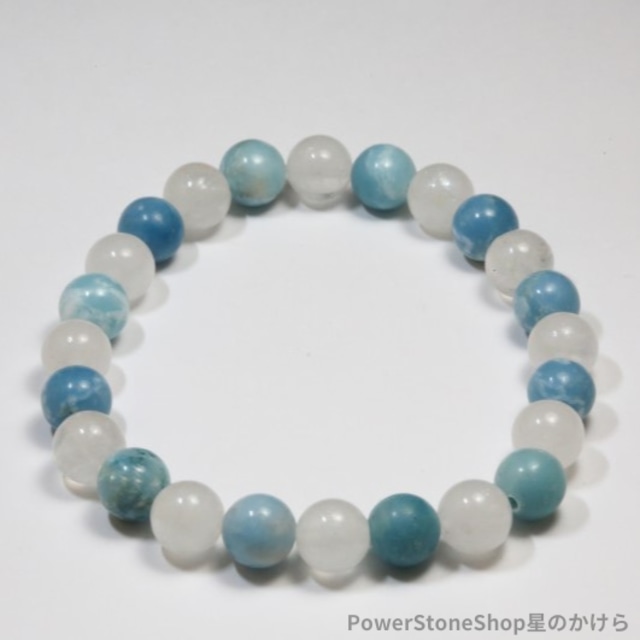 ラリマーとムーンストーンのブレスレット(295)