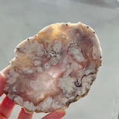 フラワーアゲートプレート*チェリーブロッサムアゲート*桜瑪瑙*スライス*天然石インテリア*置き物