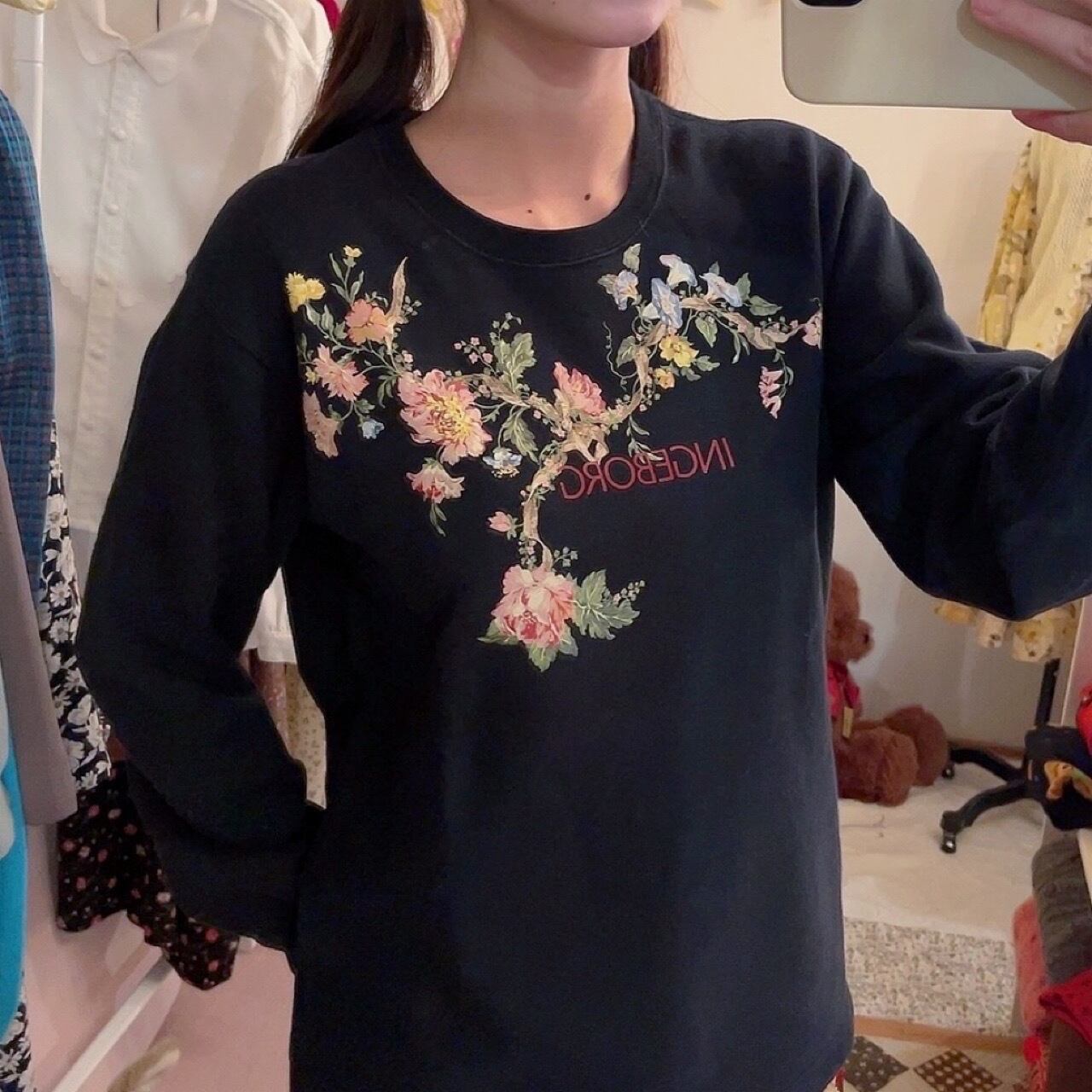 INGEBORG / flower printed sweat