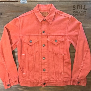 1990's  LEVI'S 70506 SALMON PINK COTTON JACKET MADE IN USA  /  1990年代前後 リーバイス 70506 後染め サーモンピンク コットン ジャケット アメリカ製 【着画有り】